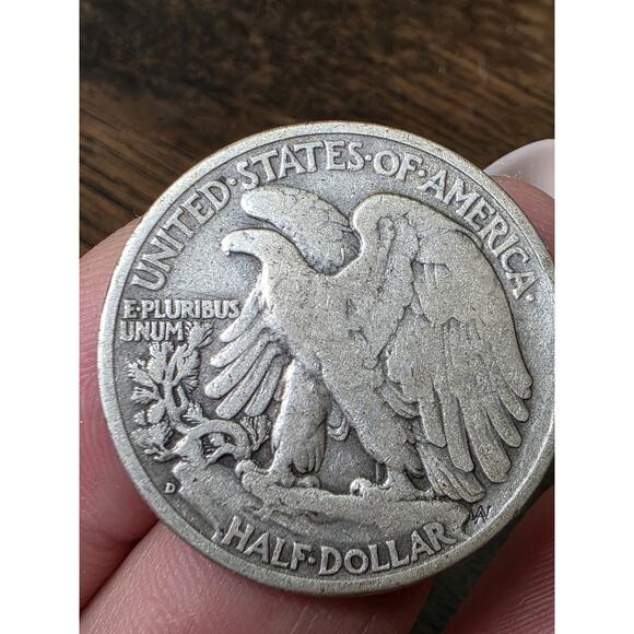 1939-D Walking Liberty Half Dollar, Extra Fine+ Circulated Coin, Store 5 - Picture 12 of 16